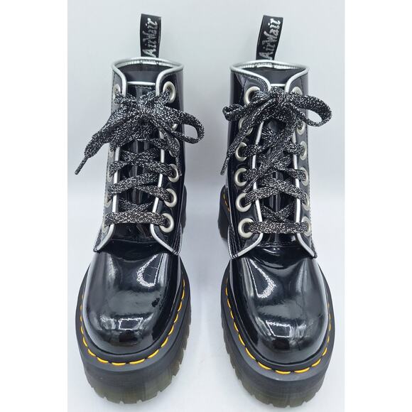 Dr Martens Women's Molly Platform Retro Quad Black Patent Lamper US 7 RARE - Picture 4 of 16